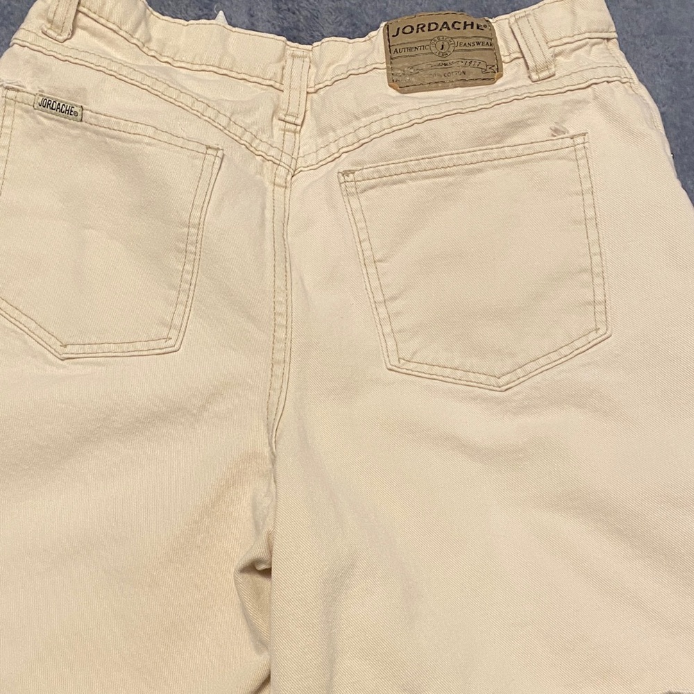 Jordache Cream High-Waist Jean Shorts